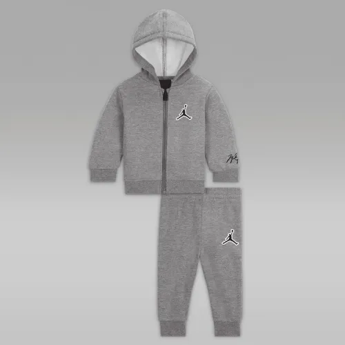 Nike Jordan Baby (3-6M) Essentials Full-Zip Толстовка з капюшоном and Pants комплект колір сірий
