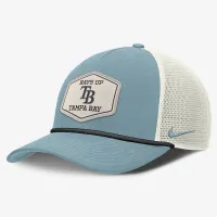 Tampa Bay Rays Rise Tech мужские Nike Dri-FIT MLB Trucker Adjustable Hat синий