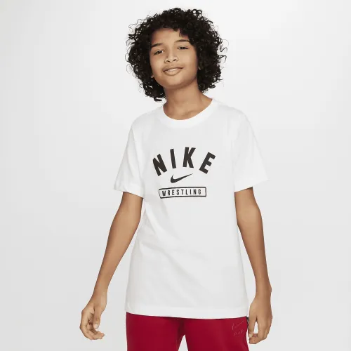 Nike Big дитячі Wrestling футболка колір білий