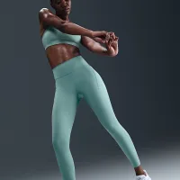 Nike Swift женская С высокой Талией 7/8 Running лосины с карманамицвет зеленый