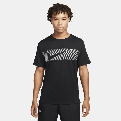 Nike Miler Flash чоловічі Dri-FIT UV Short-Sleeve Running Top колір чорний