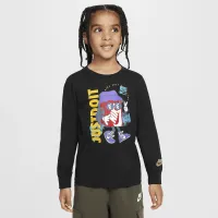 Nike Little дитячі Boxy Peace Long Sleeve футболка колір чорний