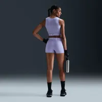 Nike Pro жіноча Dri-FIT Cropped Tank Top колір фіолетовий