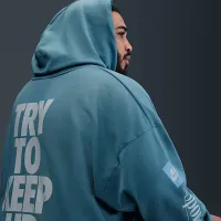 Nike Club мужские оверсайз French Terry Pullover Толстовка с капюшоном синий