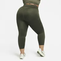 Nike Go жіноча Firm-Support З високою талією 7/8 лосіни з кишенями(великі розміри) колір зелений