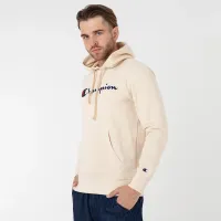 Кофта/футболка Champion Embroideцвет красный Script Logo Толстовка с капюшоном 217060-YS015 - бежевая