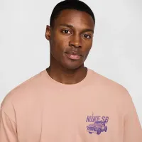 Nike SB Max90 Skate футболка колір коричневий