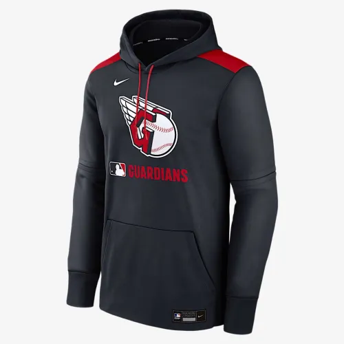 Cleveland Guardians Authentic Collection мужские Nike Therma MLB Pullover Толстовка с капюшоном синий