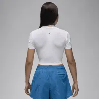 Nike Jordan жіноча Slim Cropped футболка колір білий