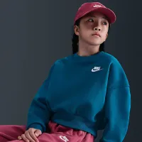 Nike Sportswear Club Fleece Girls' Boxy Crew-Neck світшот блакитний