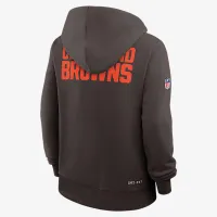 Cleveland цвет коричневыйs Sideline женская Nike Dri-FIT NFL Pullover Толстовка с капюшоном цвет коричневый