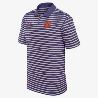 Clemson Tigers Primetime Victory Striped мужские Nike Dri-FIT College Polo цвет фиолетовый