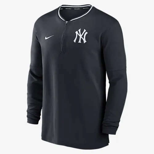 New York Yankees Authentic Collection мужские Nike Dri-FIT MLB 1/2-Zip Long-Sleeve Top синий