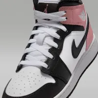 Nike Air Jordan 1 Mid Big детские Кроссовки цвет белый