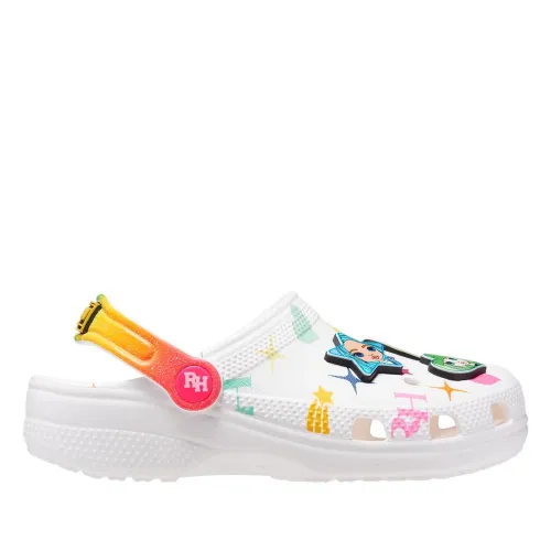 Шлёпанцы Crocs Classic Clog Rainbow High 208117-90H - Белые