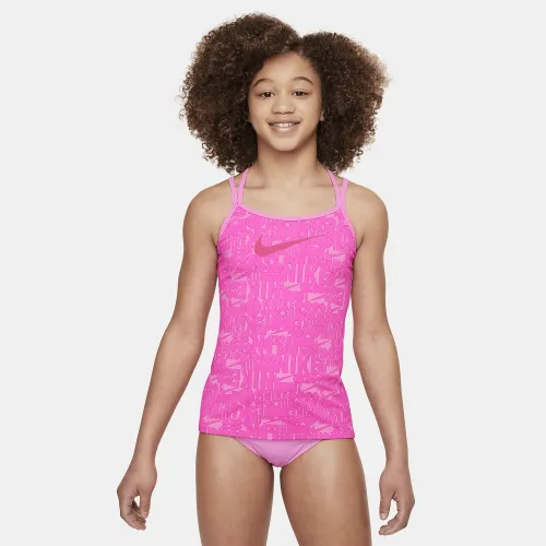 Nike Swim Retro Flow Big детские (Girls') T-Back Tankini набор Pink
