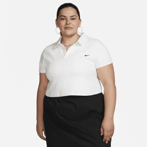 Nike Sportswear Essential женская Short-Sleeve Polo Top (большие размеры) цвет белый