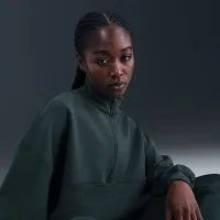 Nike 24.7 ImpossiblySoft жіноча Dri-FIT оверсайз 1/2-Zip Top колір зелений
