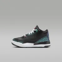 Nike Jordan 3 Retro Little дитячі Кросівки колір чорний