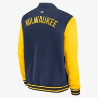 Milwaukee Brewers Authentic Collection Dugout мужские Nike MLB Full-Zip Bomber Куртка синий