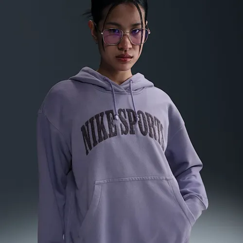 Nike Sportswear Phoenix Fleece женская оверсайз French Terry Толстовка с капюшоном цвет фиолетовый