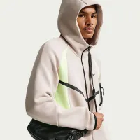 Nike Tech мужские Color-Block Full-Zip Fleece Windrunner Куртка цвет коричневый