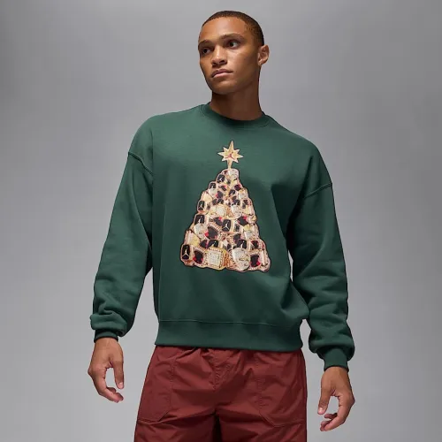 Nike Jordan Brooklyn Fleece чоловічі Crew-neck світшот колір зелений