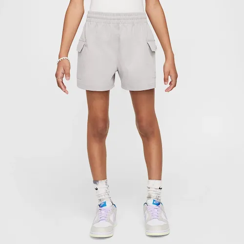 Nike Sportswear Girls' Woven Cargo шорти колір сірий