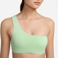 Nike Swim Essential женская Asymmetrical Bikini Top цвет зеленый