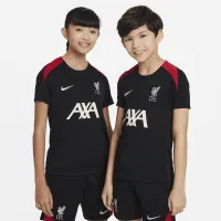 Liverpool FC Strike Big дитячі Nike Dri-FIT Soccer Short-Sleeve Knit Top колір чорний