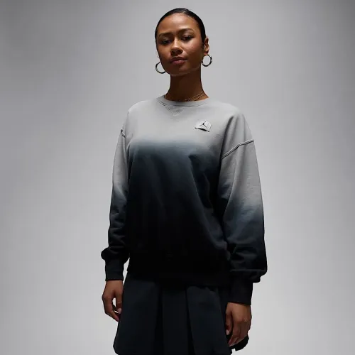 Nike Jordan Flight Fleece женская French Terry Crew-Neck свитшот цвет серый