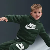 Nike Sportswear Club Fleece Little детские Толстовка с капюшоном набор цвет зеленый