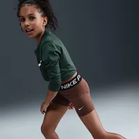 Nike Pro Girls' шорти колір коричневий