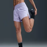 Nike Trail женская Dri-FIT Brief-Lined Running шорты цвет фиолетовый