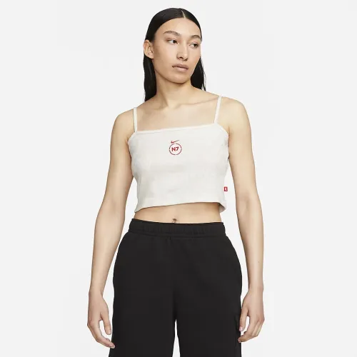 Nike SB N7 жіноча Ribbed Crop Top колір білий