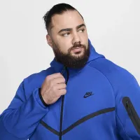 Nike Tech мужские Full-Zip Windrunner Толстовка с капюшоном синий