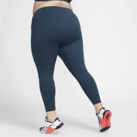 Nike Universa женская Medium-Support С высокой Талией 7/8 лосины с карманами(большие размеры) синий