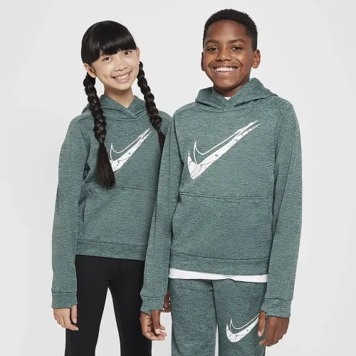 Nike Multi Stain Repel Big дитячі Therma-FIT Толстовка з капюшоном колір зелений