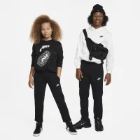 Nike Sportswear Club Fleece Big детские Open-Hem Pants цвет черный