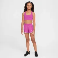 Nike One Big дитячі (Girls') Long-Line Sports Bra колір фіолетовий
