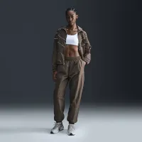 Nike Sportswear Essential жіноча Mid-Rise оверсайз Woven Joggers колір коричневий