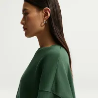 Nike Sportswear Phoenix Fleece женская Over-оверсайз Crew-Neck свитшот цвет зеленый