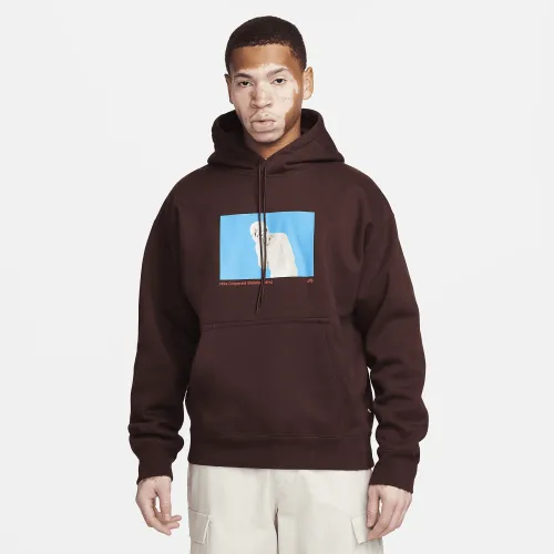 Nike SB Fleece Pullover Skate Толстовка з капюшоном колір коричневий