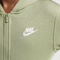 Nike Sportswear Club Fleece Big детские Full-Zip Толстовка с капюшоном цвет зеленый