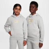 Nike CR7 Club Fleece Big детские Soccer Толстовка с капюшоном цвет серый