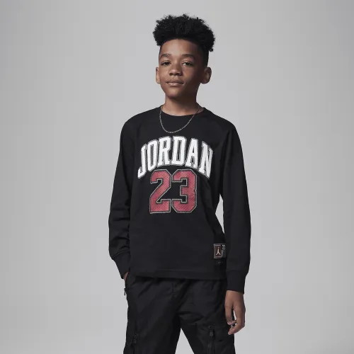 Nike Jordan Practice Flight Long Sleeve Tee Big Kids футболка колір чорний
