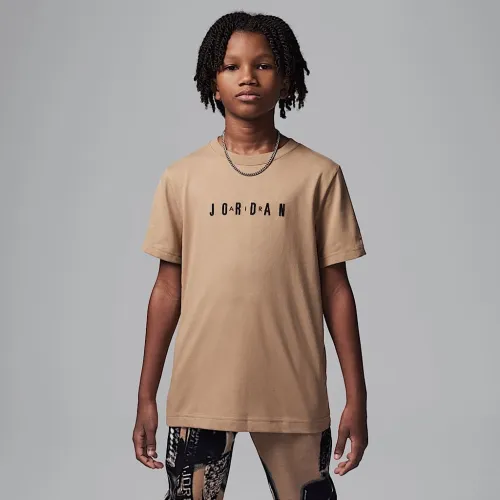 Nike Jordan Big детские Embroideцвет красный футболка цвет коричневый