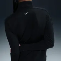 Nike Swoosh жіноча Dri-FIT 1/2-Zip Running Mid Layer колір чорний