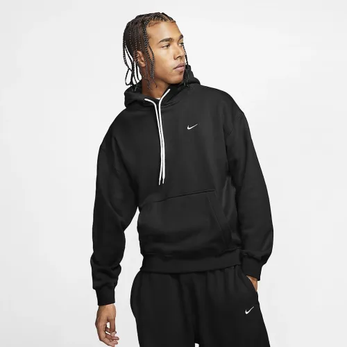 Nike Solo Swoosh чоловічі Fleece Толстовка з капюшоном колір чорний