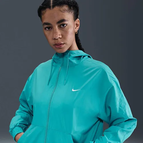 Nike Sportswear Classic Wovens женская Loose UV Protection Hooded Куртка цвет зеленый